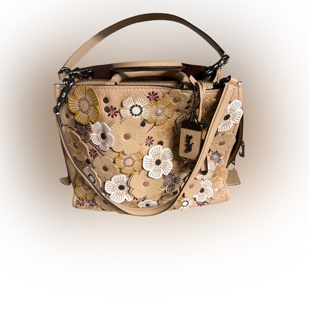 Coach Rouge 30 Tea Rose Tan Leather Bag - Picture 8 of 16